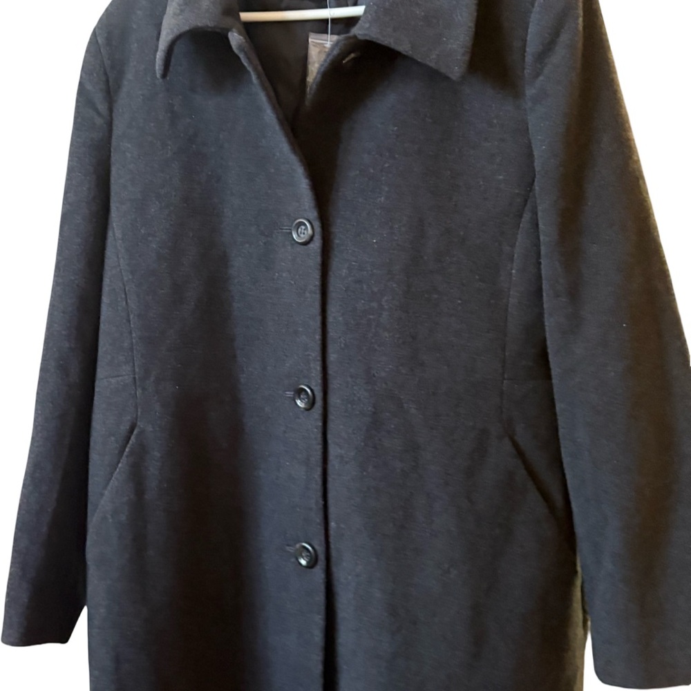 NWOT Chadwicks Elegant Black Pea Coat